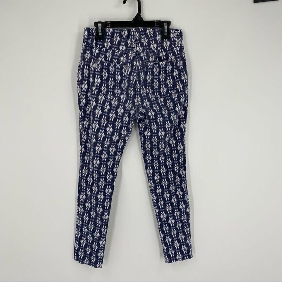 Time & Tru Women’s Pull On Geometric Print Jeggings Legging Pants size S Blue - Picture 3 of 3
